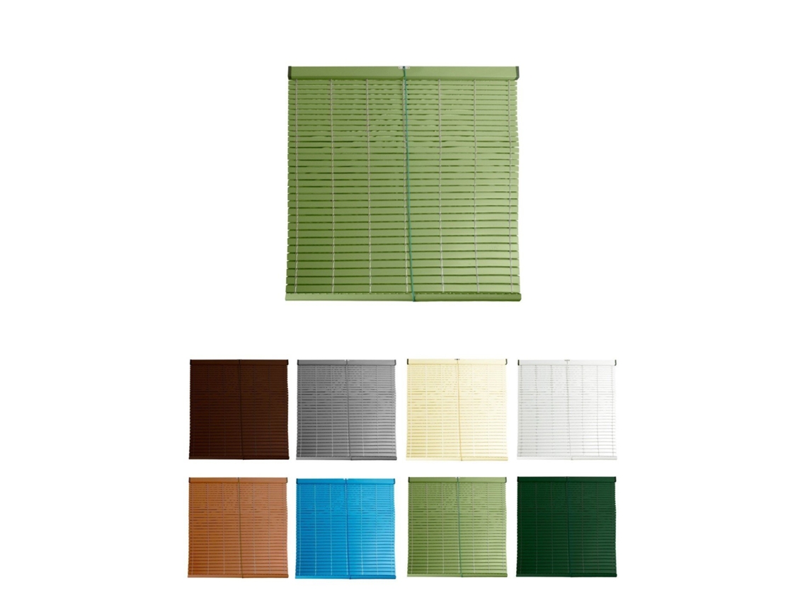 Persiana De Pvc Alicantina Con Polea Metálica | Persiana Enrollable | Estor Enrollable Para Ventanas, Puertas, Salón Y Cocina Verde Oliva 75 X 140 Cm