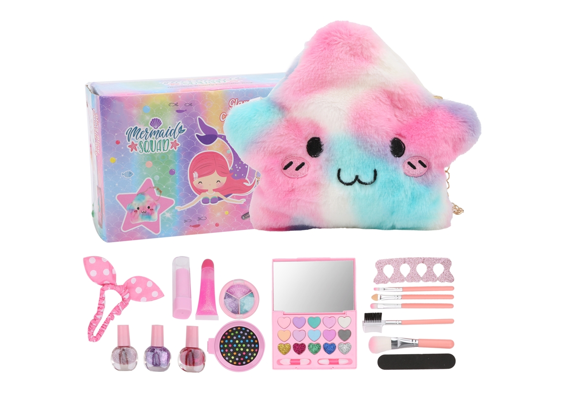 19pcs Set Maquillaje Niños Lavable Brochas Uñas Labial Rubor Juguete Jugar Fingir 2005k