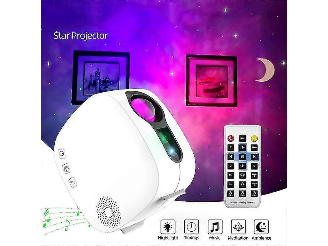 Proyector de cielo estrellado, proyección de nebulosa lunar, lámpara blanca, estándar europeo, regalo de Navidad, decoración Hengjian