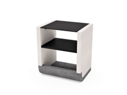 Armario TUOZI Sud (Blanco, Negro - 81x60x90cm)
