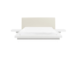 Cama con somier BELIANI Zen de MDF Blanco 308x229x86