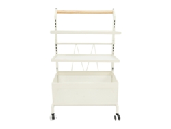 Carro de almacenamiento, material duradero, diseño compacto, OEM blanco