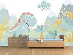 Fotomural OEDIM Infantil Dinosaurio (Multicolor - 150x100cm - Vinilo)