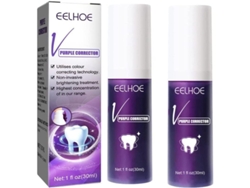 Pasta Dental Purple Corrector V34 Para Blanquear Los Dientes, 2 Unidades, Con Eliminación De Manchas, Alivio De La Sensibilidad Y Protección Contra Las Caries.