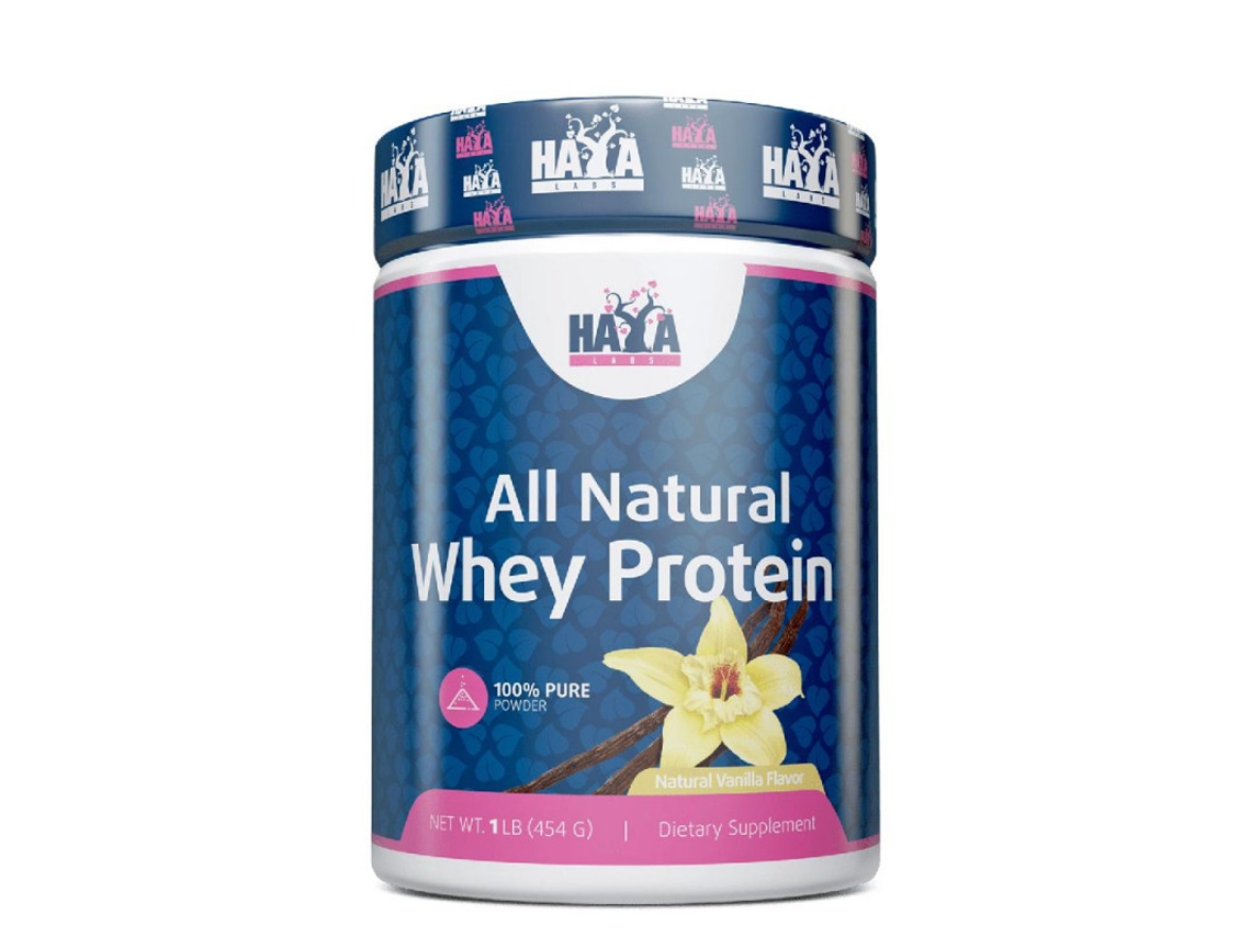 100% Pure All Natural Whey Protein - 454g Vainilla Haya Labs