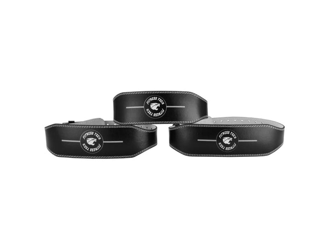 Cinturón Lumbar FITNESS TECH para Musculación M Negro