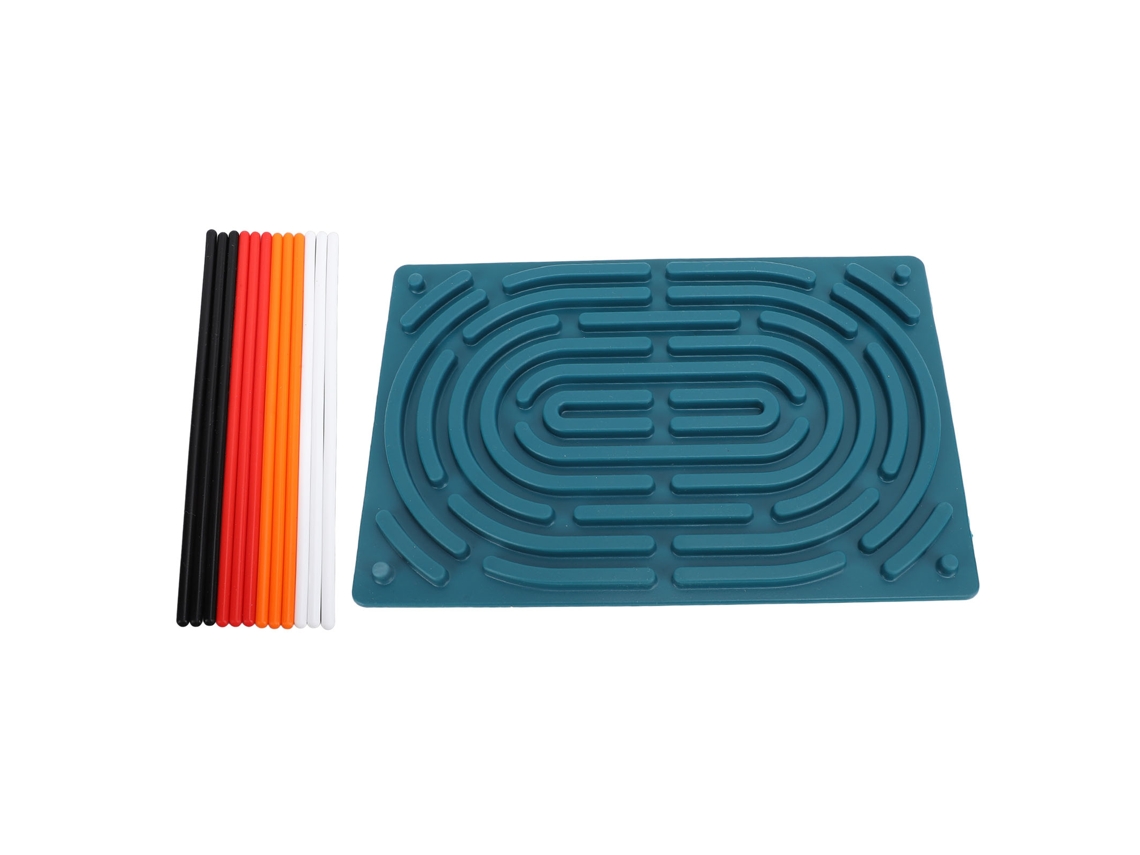 Vlola-tablero De Actividad Sensorial Para Niños Juguete Educativo De Alivio Del Estrés De Silicona Doble Cara Para Tdah Autismo Azul Nublado