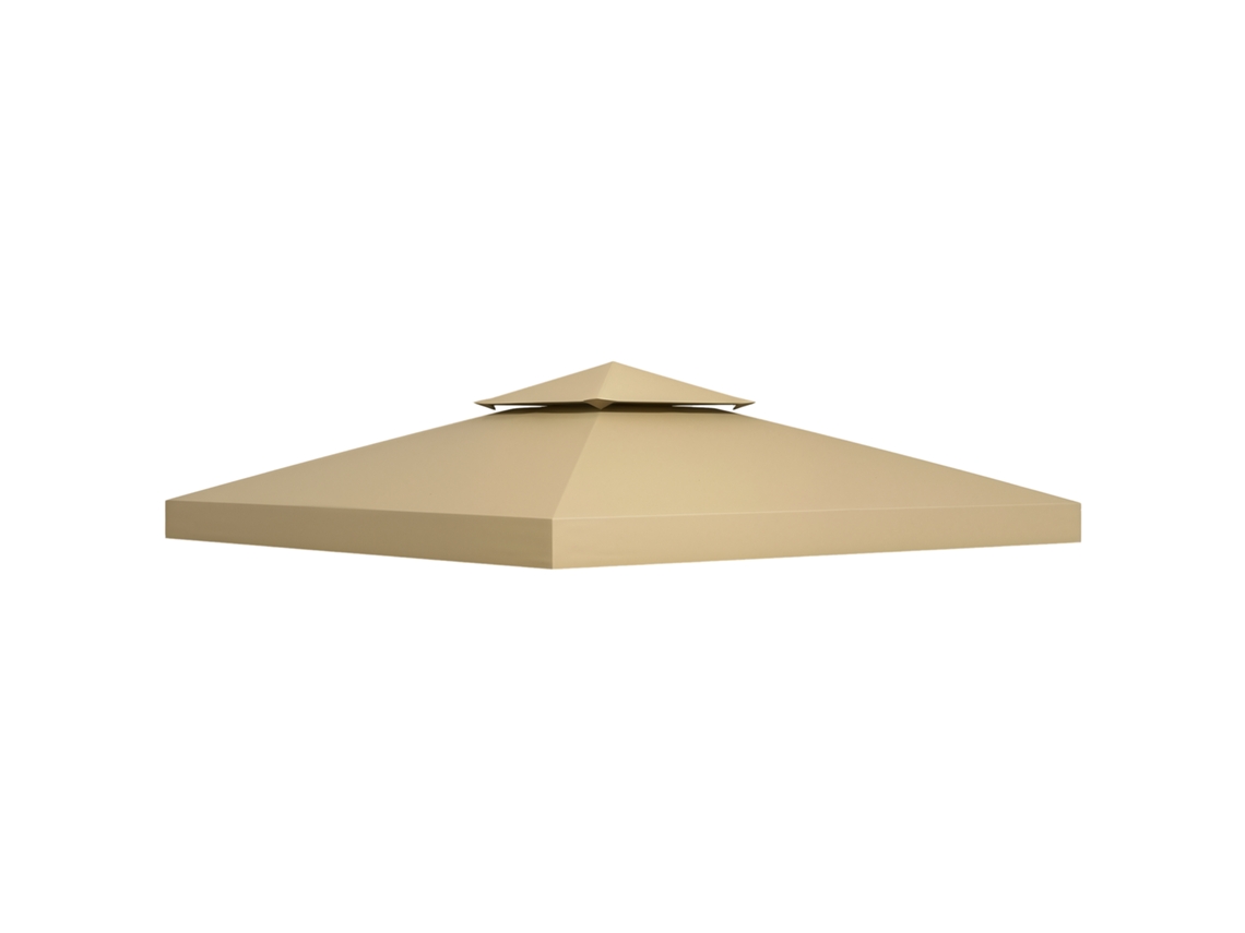 VPMKP - Cubierta de sustitución Outsunny para pabellón de jardín, 3x3 m, beige