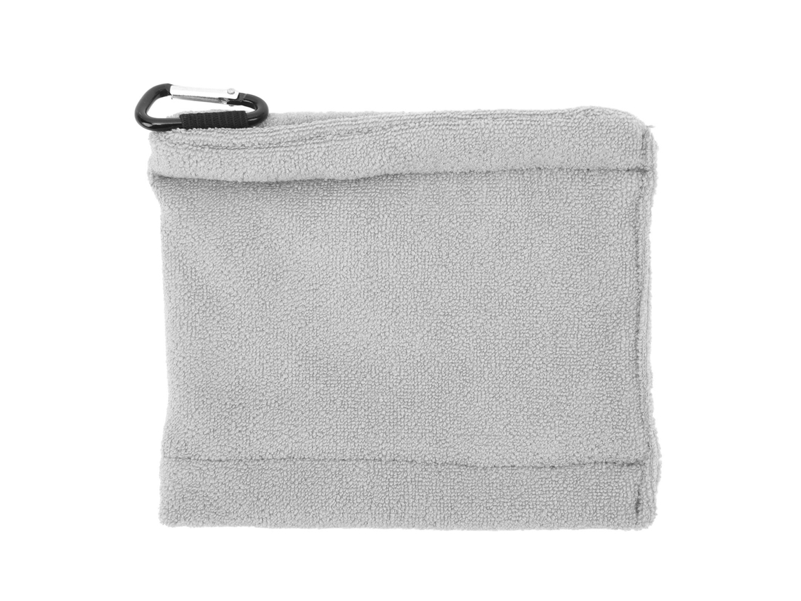 Toalla De Golf Portátil De Microfibra Suave Y Absorbente Con Clips Para Limpiar Pelotas Y Palos - Gris