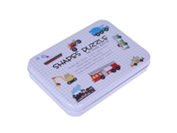 Ats-juego De Rompecabezas De Madera Educativo Para Niños, Juguete De Aprendizaje Temprano Con Contenedor (vehículo)