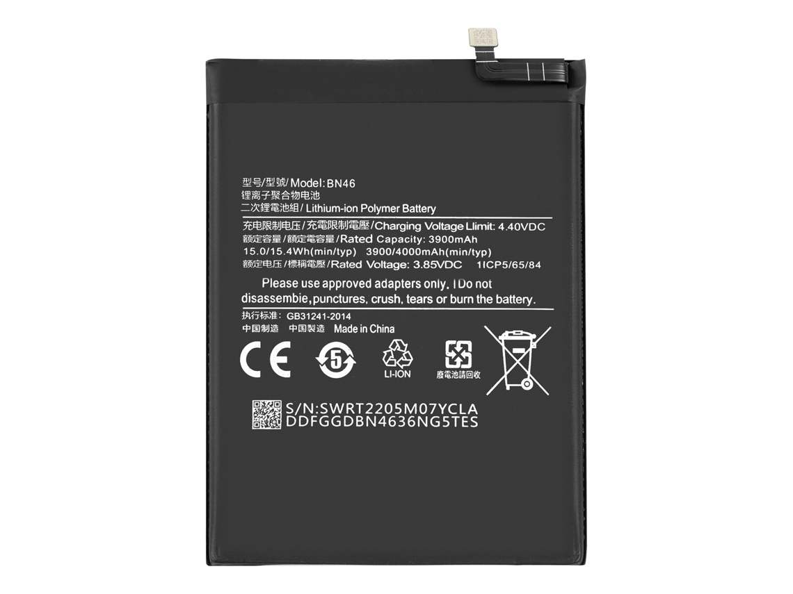 Batería interna para Xiaomi Redmi 7 5000mah Modelo Bn46 Negro Clappio