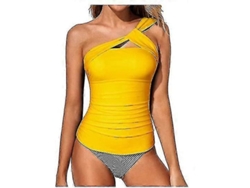 Bikini Tankini De Dos Piezas Para Mujer: Ideal Para La Playa, La Piscina Y Los Viajes Tropicales.