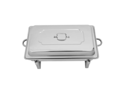 Plato calefactor de acero inoxidable, capacidad de 9 l, diseño moderno, color plateado