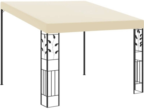 vidaXL Cenador con montaje en la pared crema 3x3x2,5 m