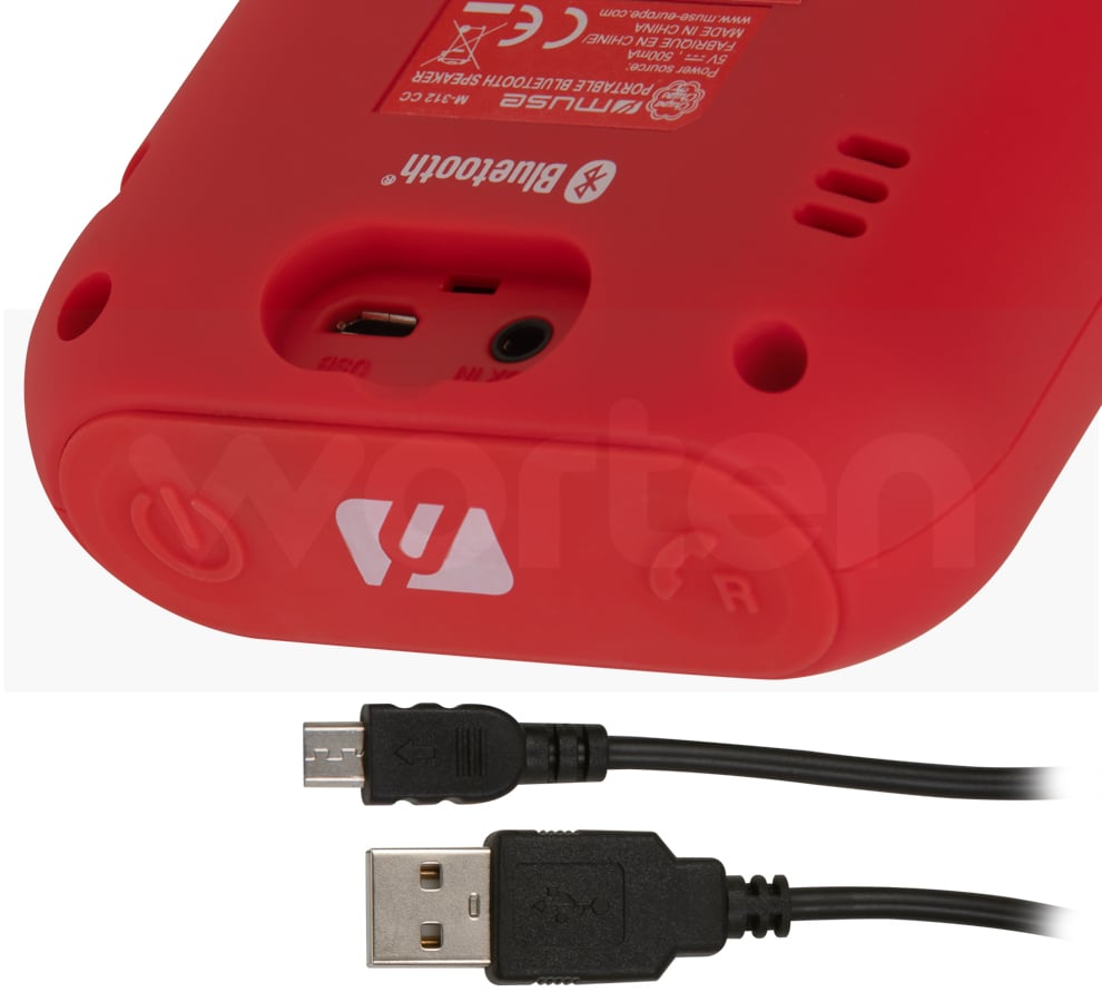 Muse M312 Cc 5 w mono portable speaker multi rojo altavoces 1.0 canales y 24248 ghz 2.1+edr 10 altavoz bluetooth m312cc 4