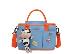 Bolso cambiador con colgante, compatible con todos los cochecitos de bebé, azul.