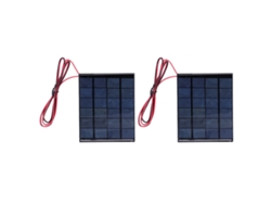 2 Módulos Solares Mini De Panel Epoxi De 6 V Y 2 W Con Cable De 100 Cm. Accesorios Electrónicos.
