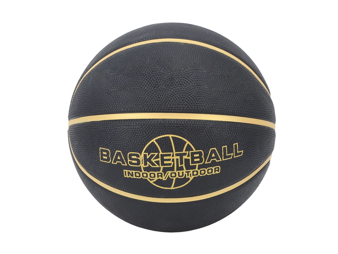 Bola De Basquete De Borracha Preta Para Treino Adolescente, Partículas Grandes, Fácil Grip, Tamanho 5 (22.6cm)
