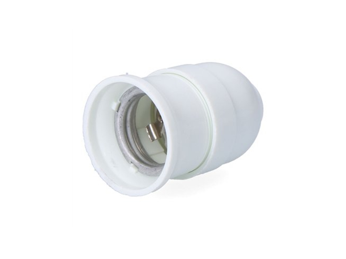 Portalámparas Baquelita Interior Cerámico E27, 4 A 230 V, Blanco, Ø43 X 65 Mm (retractilado)