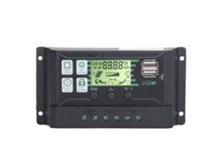 Controlador de carga solar PWM de 12 V, 24 V y 100 A con pantalla LCD y 2 puertos USB para baterías de gel AGM