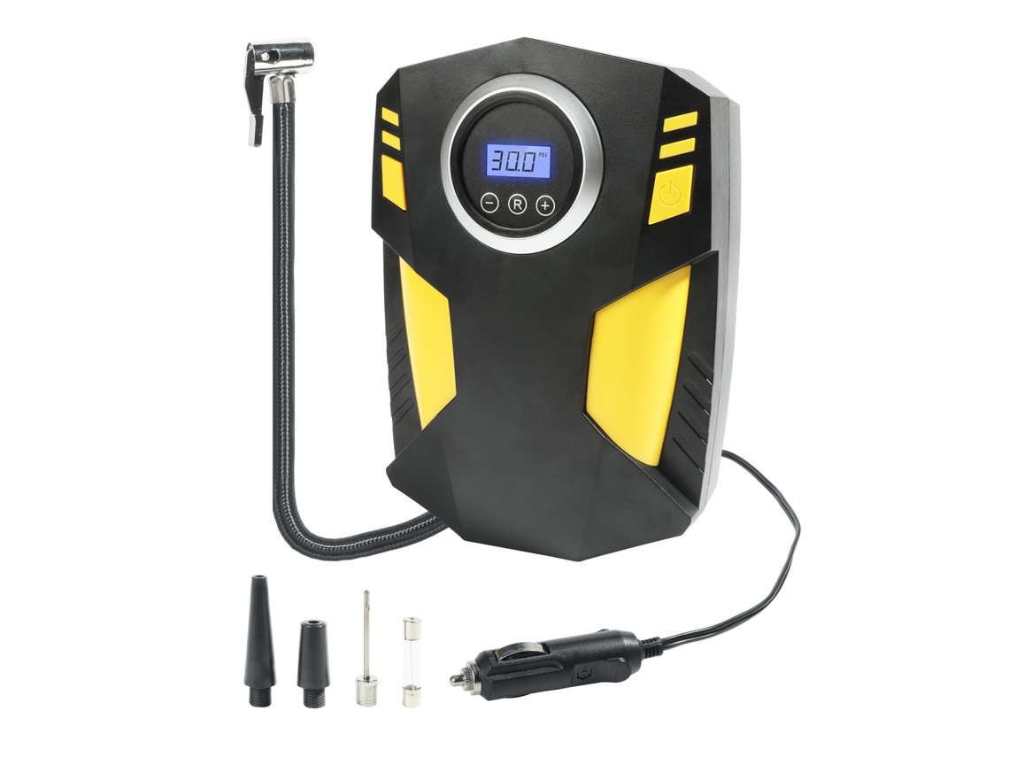 Compresor de aire portátil para inflador de neumáticos, bomba de llanta de coche de 12V CC con manómetro Digital, 150 Psi, apagado automático Co BISBISOUS