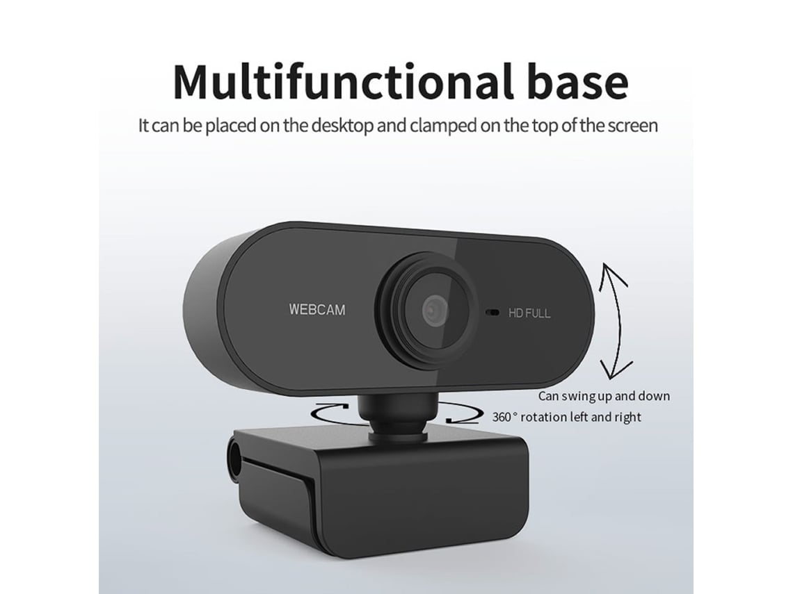 Cámara con micrófono, webcam 1080p, Full HD, 1080p, portátil, para PC, PC,  llamadas en tiempo real, video - 1080p