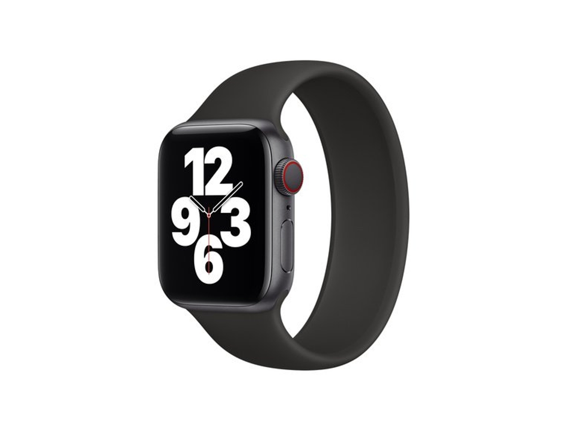 Correa Siliconsense Solo para Apple Watch SE 3 de 40 mm, color negro (pulgadas de 177 mm y 200 mm)