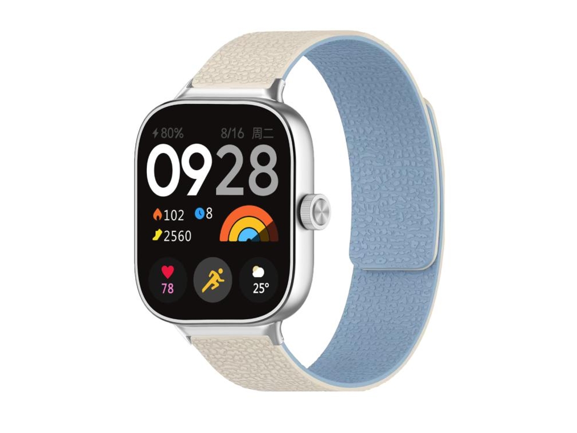 Pulseira Para Redmi Watch 6 / 5 / 4 - Silicone Macio Magnético - Textura De Lichia