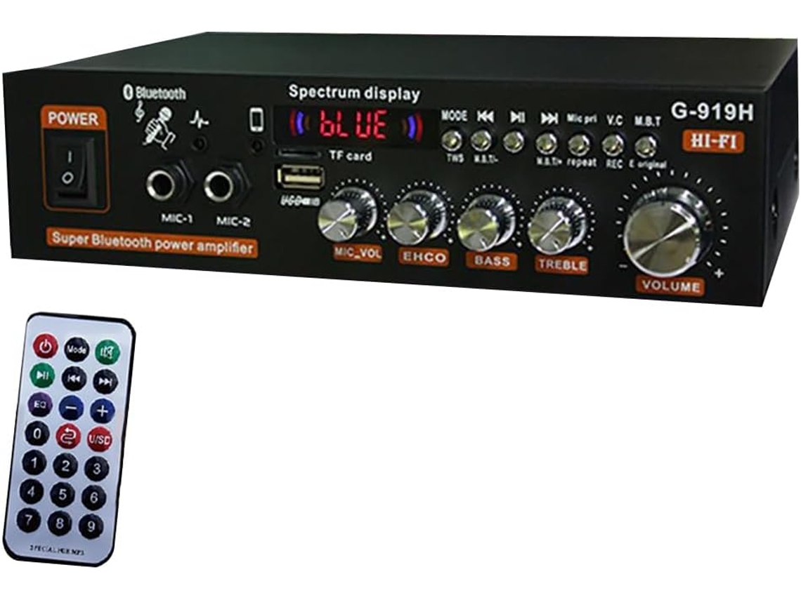 Amplificador De Audio Hifi Bluetooth 5.0, Altavoces, Subwoofer Y Conector Usb.