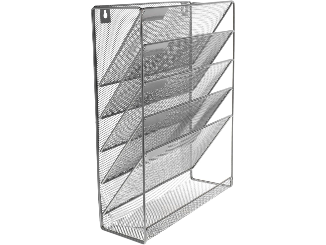 Organizador De Archivos De Hierro Resistente De 5 Niveles Para Montaje En Pared, Soporte Para Documentos De Pared