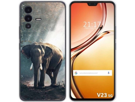 Carcasa para Vivo V23 5G TUMUNDOSMARTPHONE Dibujos Elefante Multicolor
