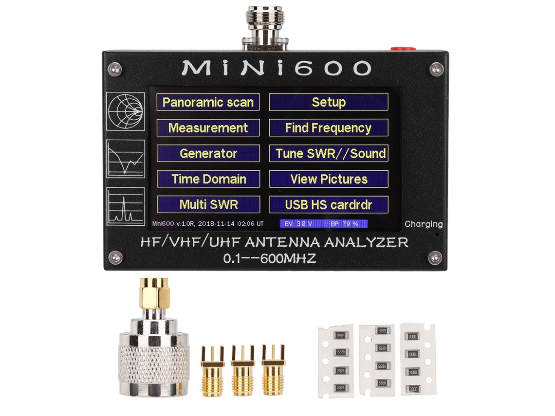 Analizador de antena con pantalla táctica de 4,3 pulgadas y 0,1600 MHz