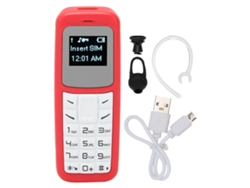 Mini Teléfono Móvil Pequeño Con Bluetooth, Auricular Con Gancho Para La Oreja, Compatible Con Tarjeta Sim De 0,66 Pulgadas, Color Rojo