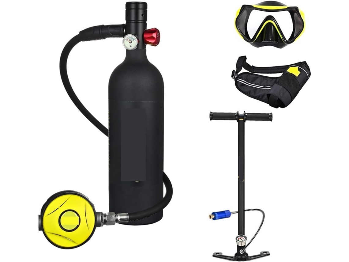 Mini Cilindro De Oxígeno Para Buceo Con Respirador Portátil De 1 Litro De Capacidad (color: