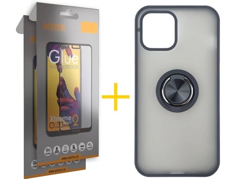 Carcasa + 2 Protectores de Pantalla para iPhone 11 Pro ACCETEL Negro