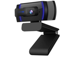 Cámara web USB Yizhood con enfoque automático, micrófono estéreo, control de software y cubierta de privacidad, 1080p FHD (negra)