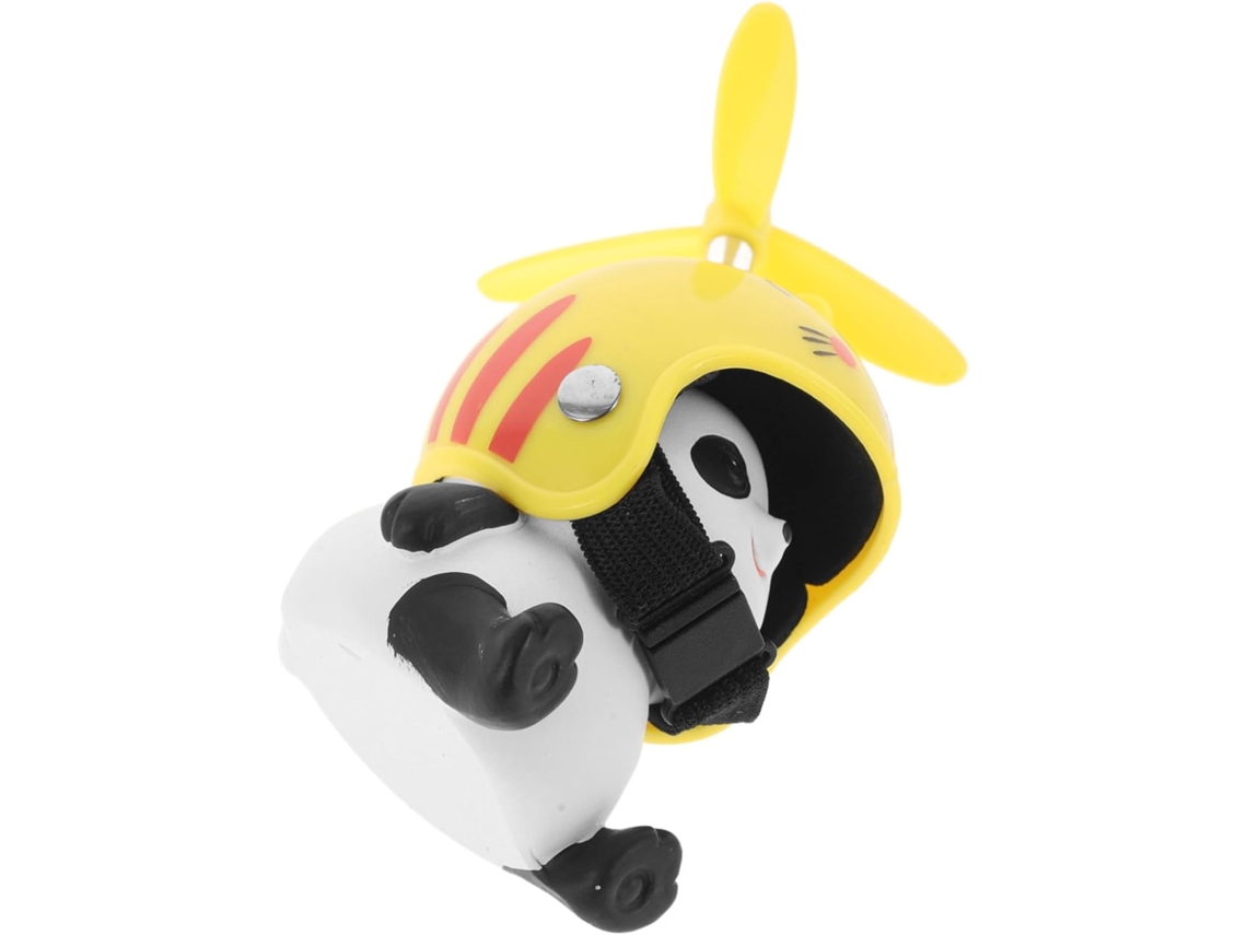 Decoraciones de resina con forma de panda, extraíbles para manillares de bicicleta.