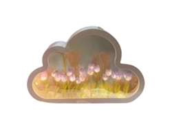 DIY Tulip Night Light, Espejo, LED, Decoración de Cama, Parejas, Amigos, Niños RNEMITERY