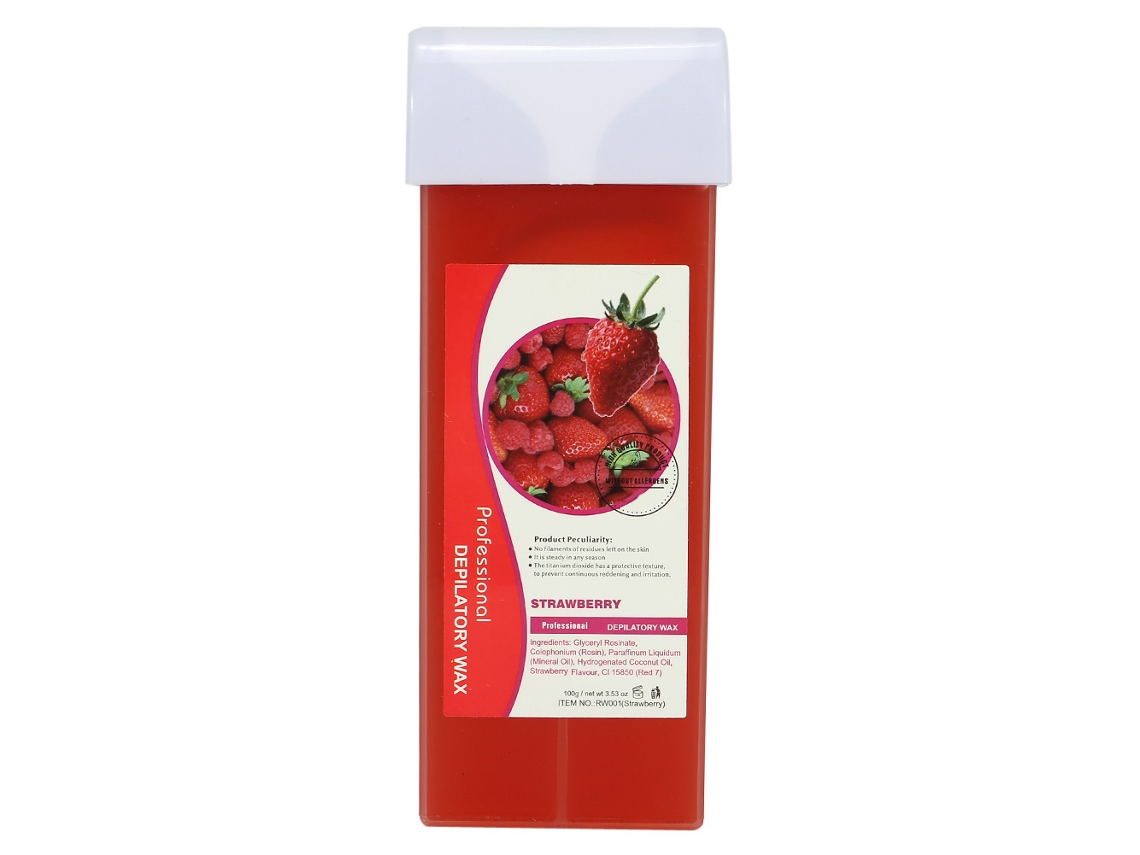 Crema Depilatoria Profesional Cera 100g Para Piernas Brazos Axilas Cuerpo Eliminación De Pelo Fresa