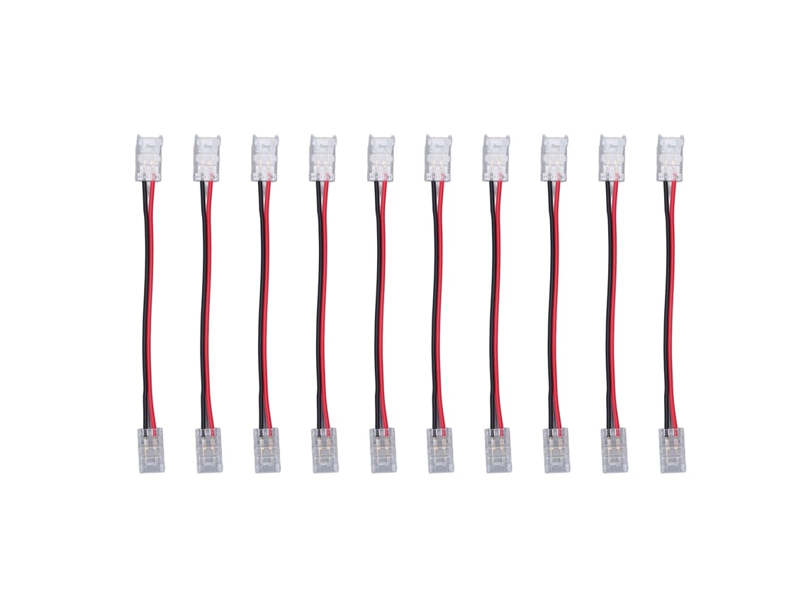 2026-conector De Tira Led Cob Profesional De 2 Pines, 8mm, Doble Cabezal, 10 Piezas Para Hogar, Oficina Y Escuela