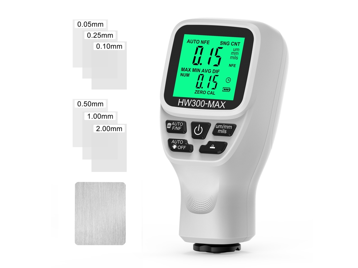 Medidor Digital Lcd De Precisión Para Medir El Espesor De Recubrimientos, Con Rango De 0 A 2000 Μm Y Tres Modos De Sonda Para Automóviles Y Metales.