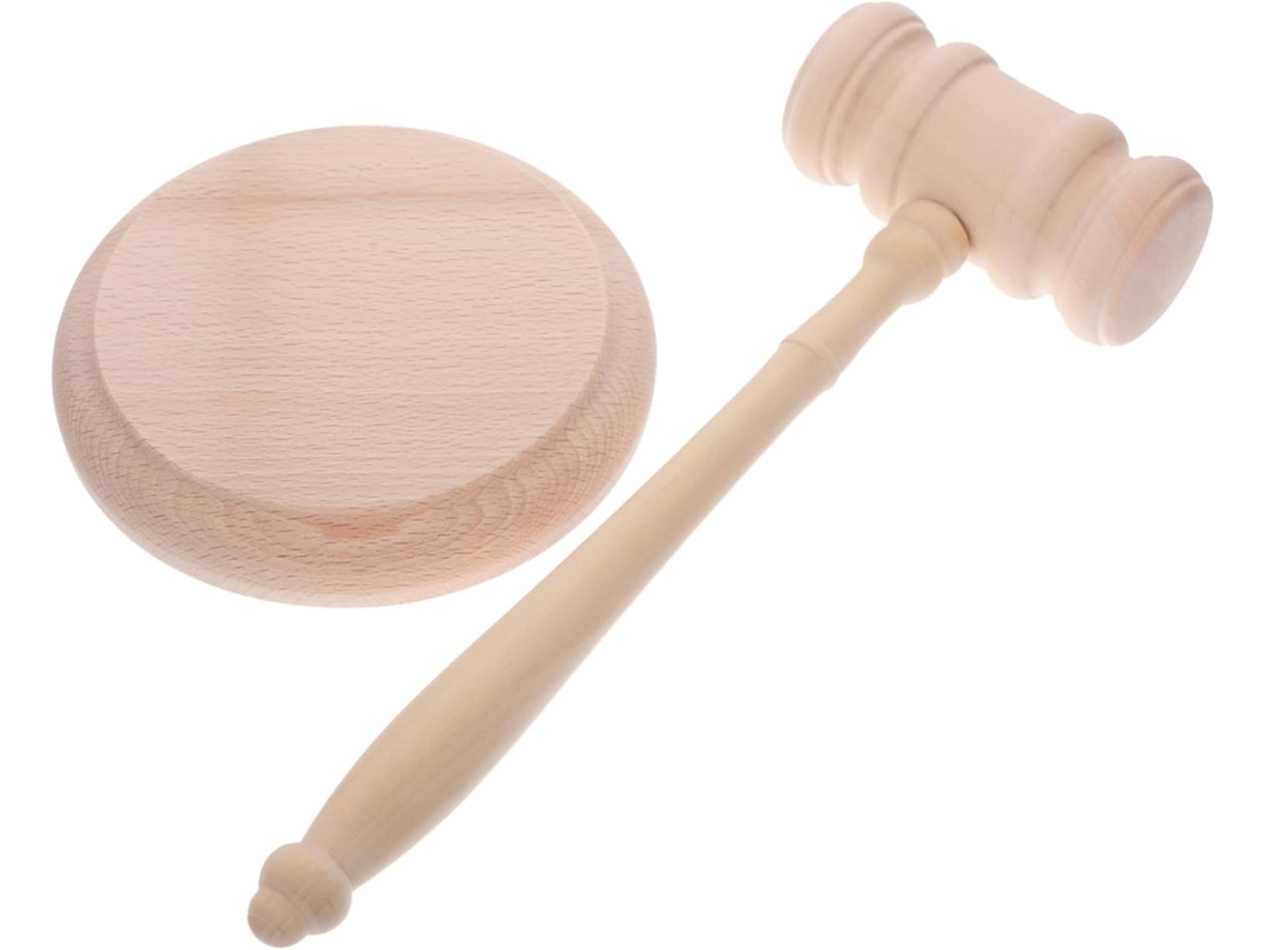 Mazo De Juez De Madera De Haya De 42x90 Mm, Mazo De Corte Artesanal Con Base, Accesorio En Venta.