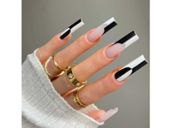 Uñas postizas de compresión media, uñas postizas con forma de ataúd, uñas postizas de cobertura total del rostro - St-03