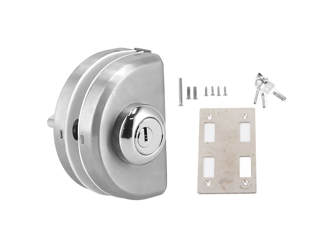 Cerradura Antirrobo Para Puertas De Cristal De 10-12 Mm Con 3 Llaves Para Uso Residencial Y Hotelero.