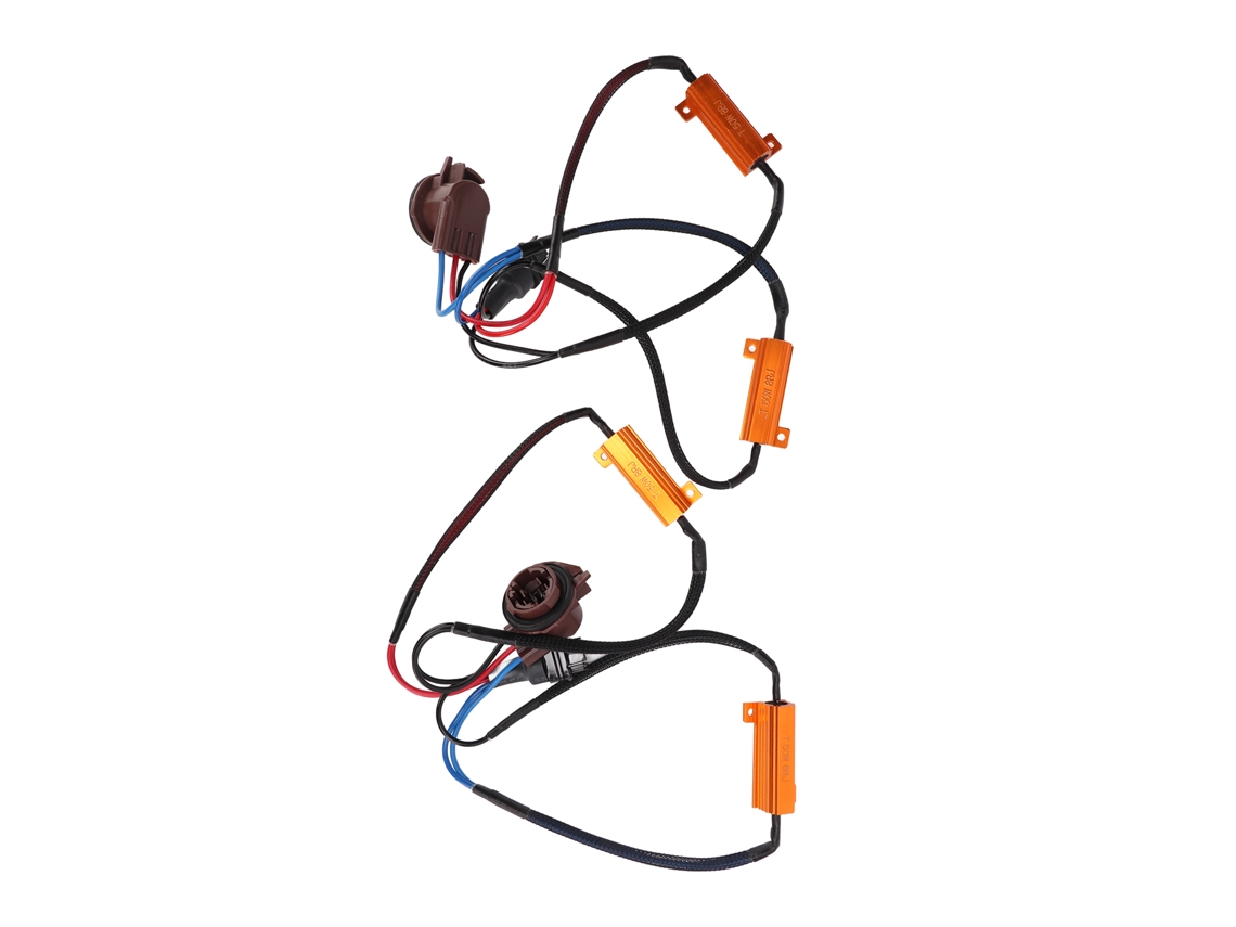 Resistencias LED duales de un solo cable de 50 W. Requiere adaptador de decodificación para resistencias de carga LED.