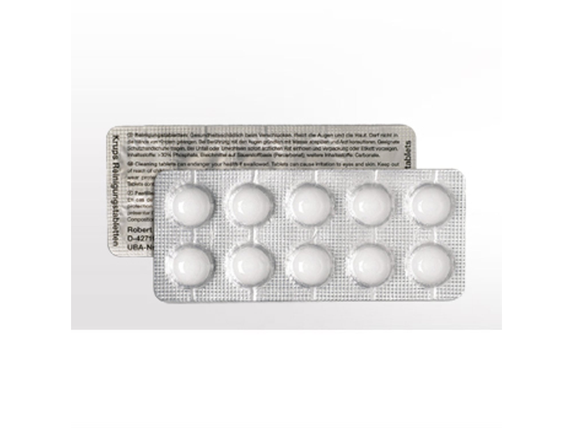 Pastillas de limpieza para cafeteras KRUPS, 10 unidades - XS300010
