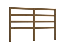 Cabecero de cama MAISON EXCLUSIVE en pino macizo color miel, 146x4x100 cm
