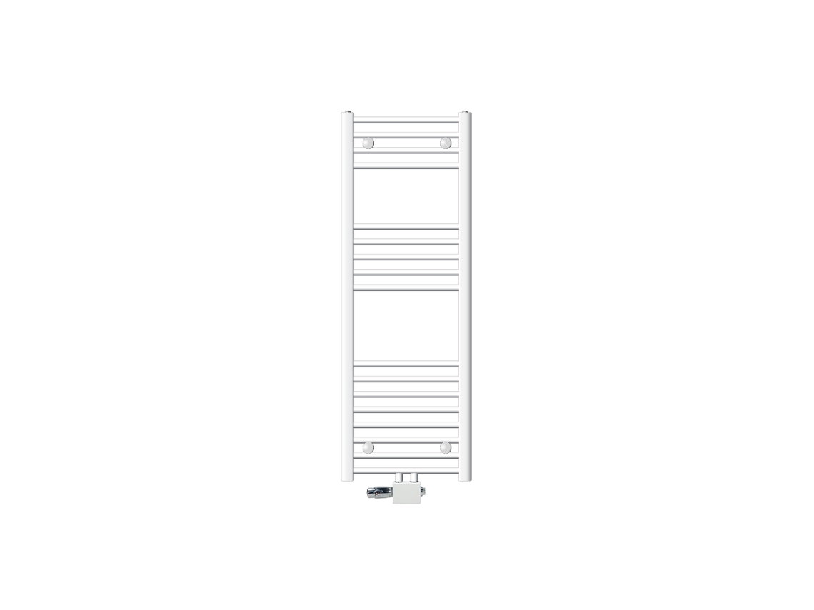 Radiador LUXEBATH Toallero de Baño Sahara 400 x 1200 mm Blanco Recto con Conexión Central