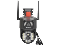 Cámara de seguridad exterior con rotación de 360°, 1080p, intercomunicador de audio bidireccional, seguimiento móvil Jortmrd