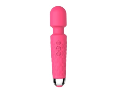 Vibrador de masaje recargable de silicona multifrecuencia para mujer (rosa roja) VEANXIN
